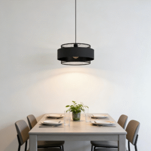 Modern Black Industrial Pendant Light E27 Bulb Compatible Lamp