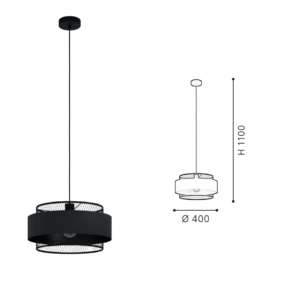 Modern Black Industrial Pendant Light E27 Bulb Compatible Lamp - Image 2