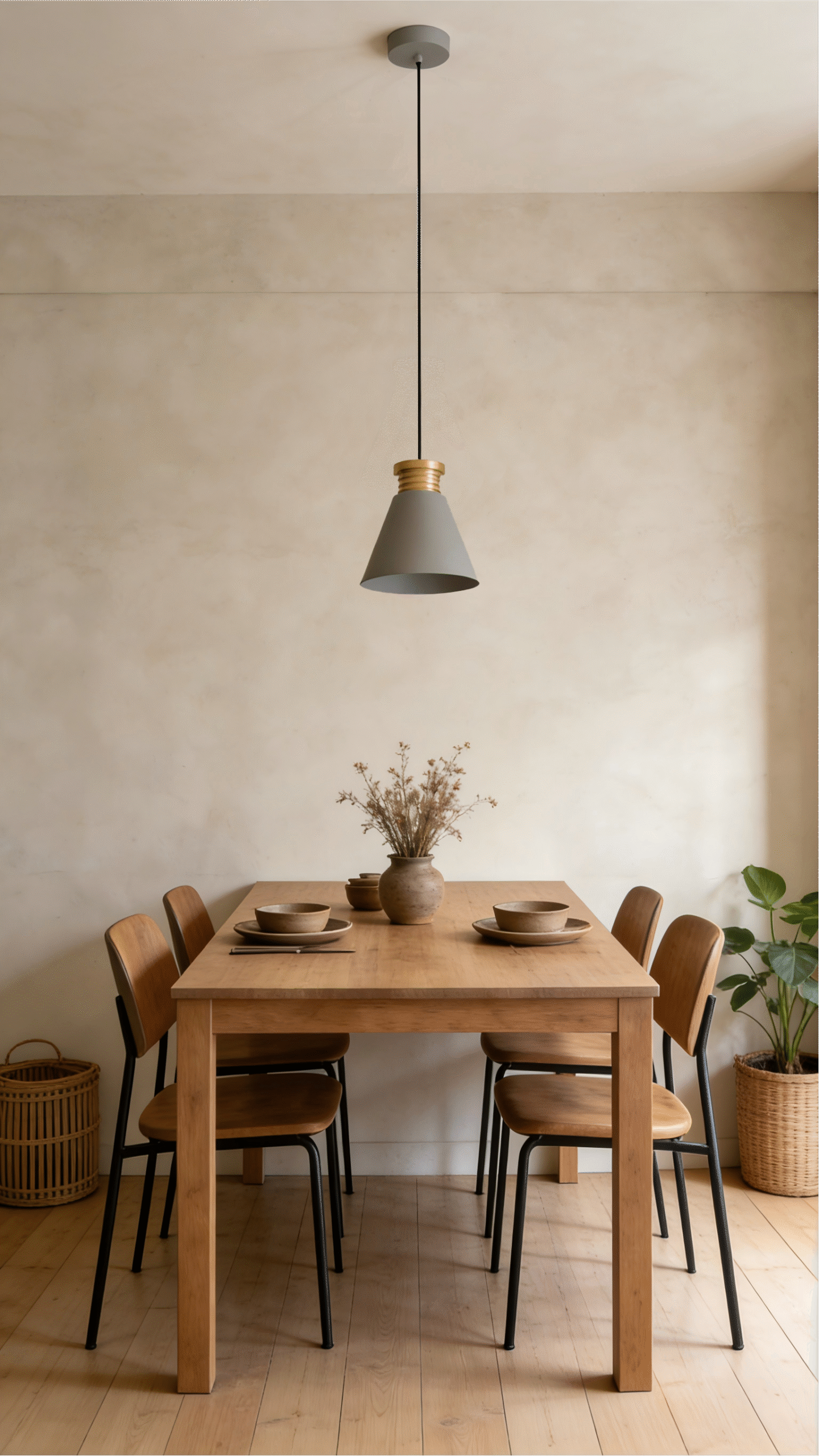 Conical Gray-Gold Accent Pendant Light - Modern Design, Decorative Ceiling Lamp for Contemporary Interiors - Image 1