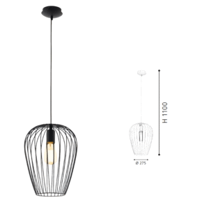 Black Steel Pendant Light - Image 2