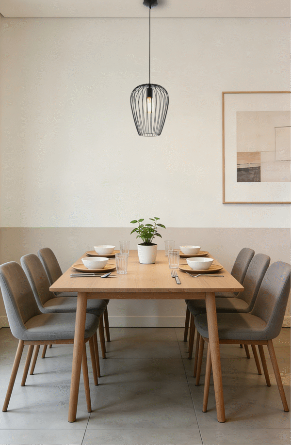 Black Steel Pendant Light