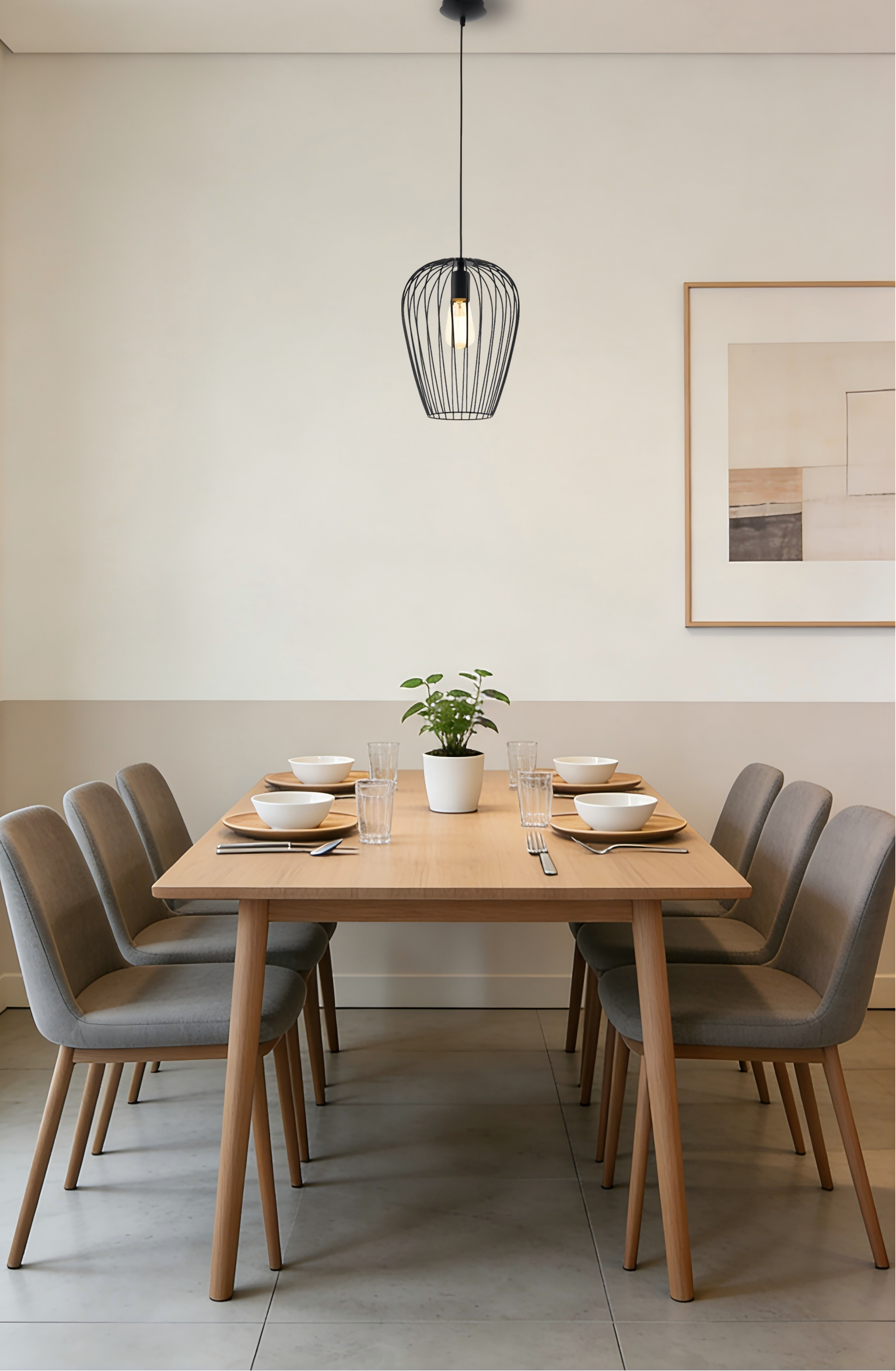 Black Steel Pendant Light - Image 1