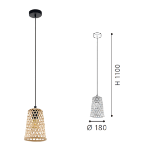 Rattan Bowl Pendant Light | Handwoven Boho Hanging Lamp for Modern Home Decor - Image 2