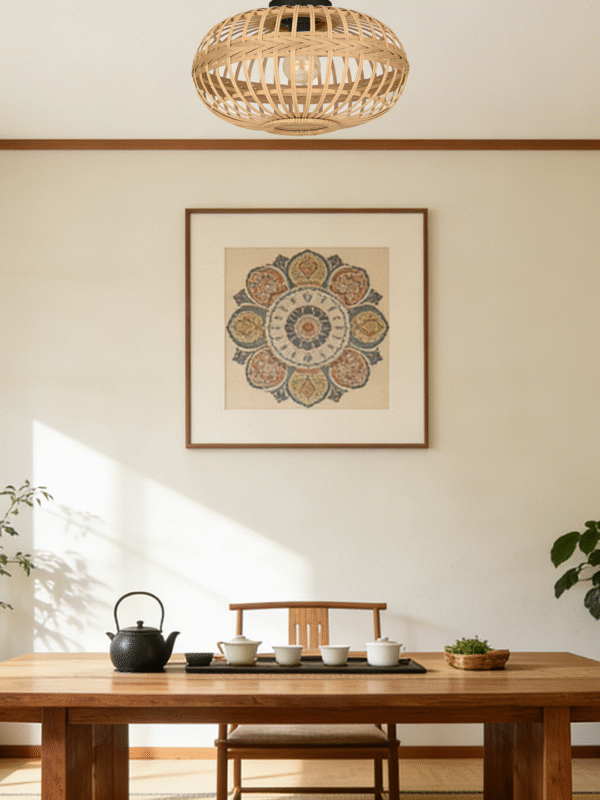 Rattan Oval Flush Mount Ceiling Light | Handwoven Boho Lighting for Modern Home Decor