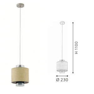 White Fabric & Gold Rattan Tripod Pendant Lamp | Modern Minimalist Floor Lamp for Home Decor - Image 2