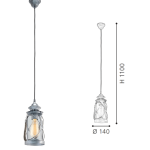 Industrial Cage Glass Jar Pendant Light | Rustic Metal Wire Hanging Lamp for Home Decor - Image 2