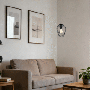 Black Steel Pendant Light