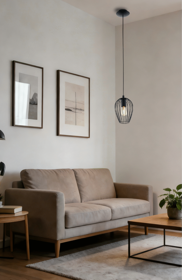 Black Steel Pendant Light