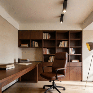 Rust & Gold Steel Floor Light