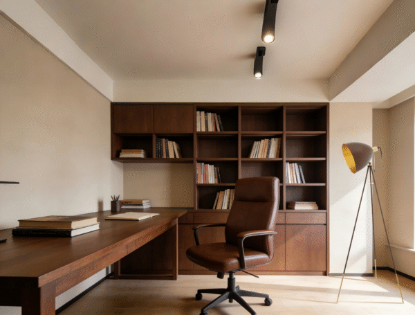 Rust & Gold Steel Floor Light