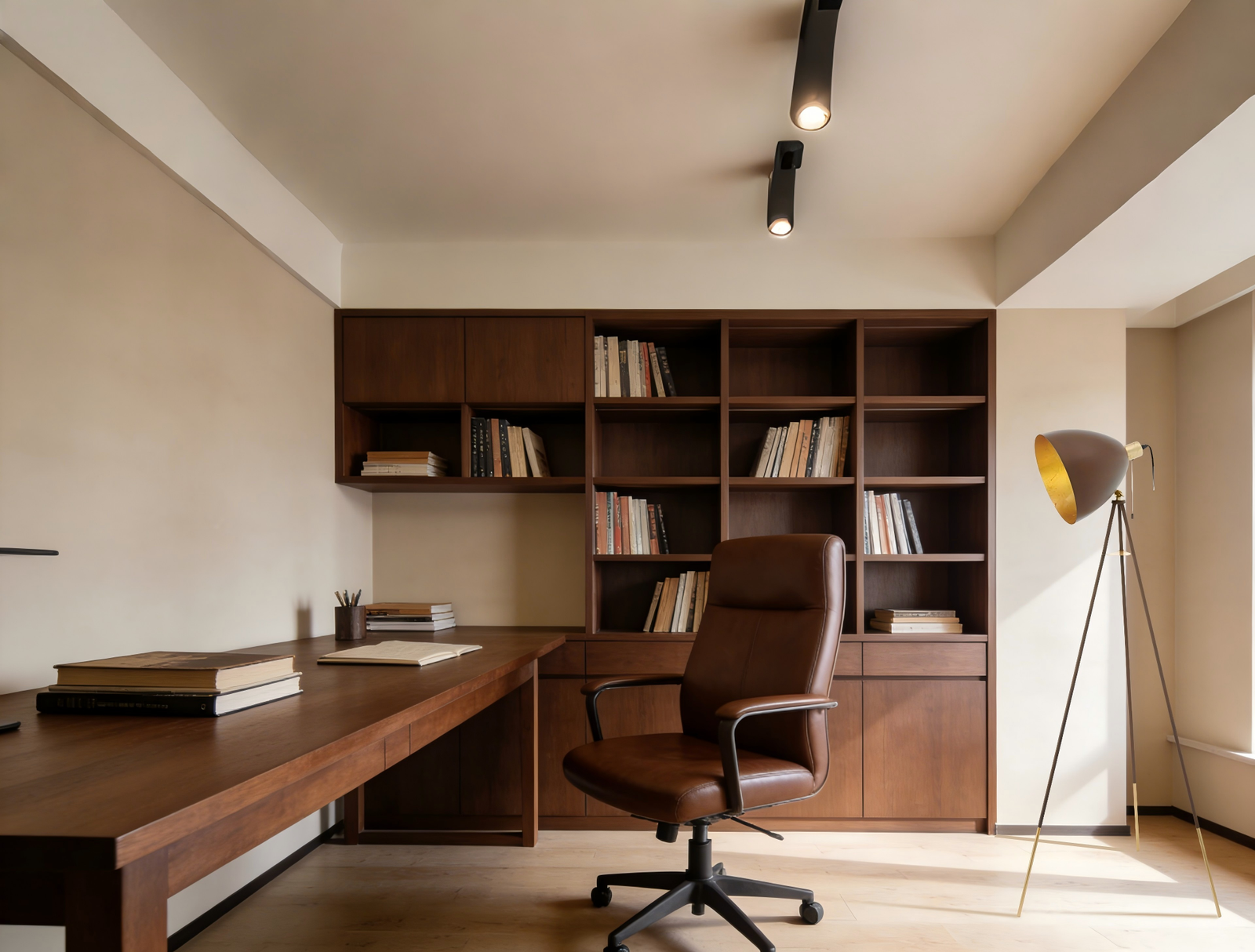 Rust & Gold Steel Floor Light - Image 1