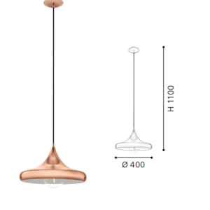 Copper Steel Pendant Light - Image 2