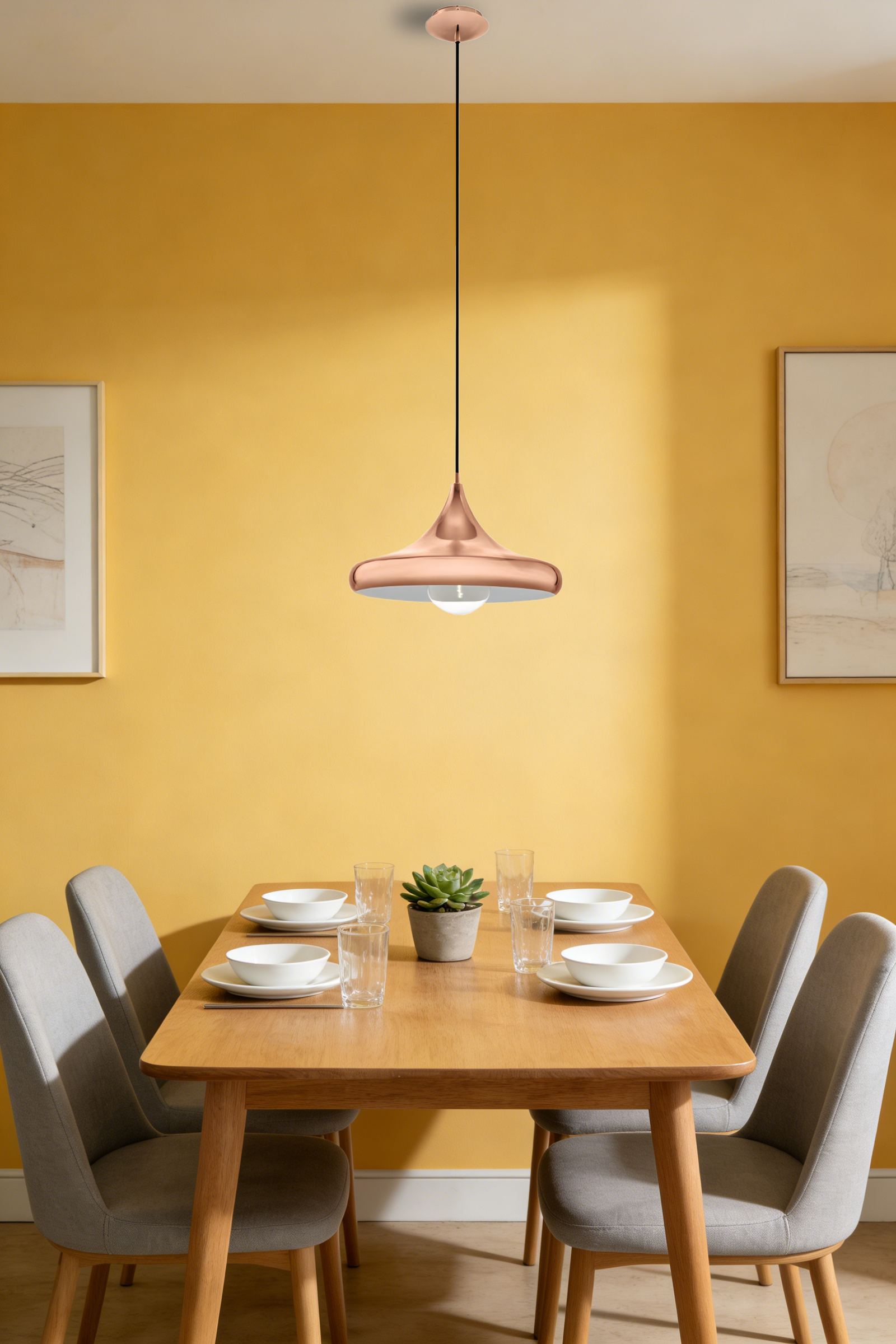 Copper Steel Pendant Light - Image 1