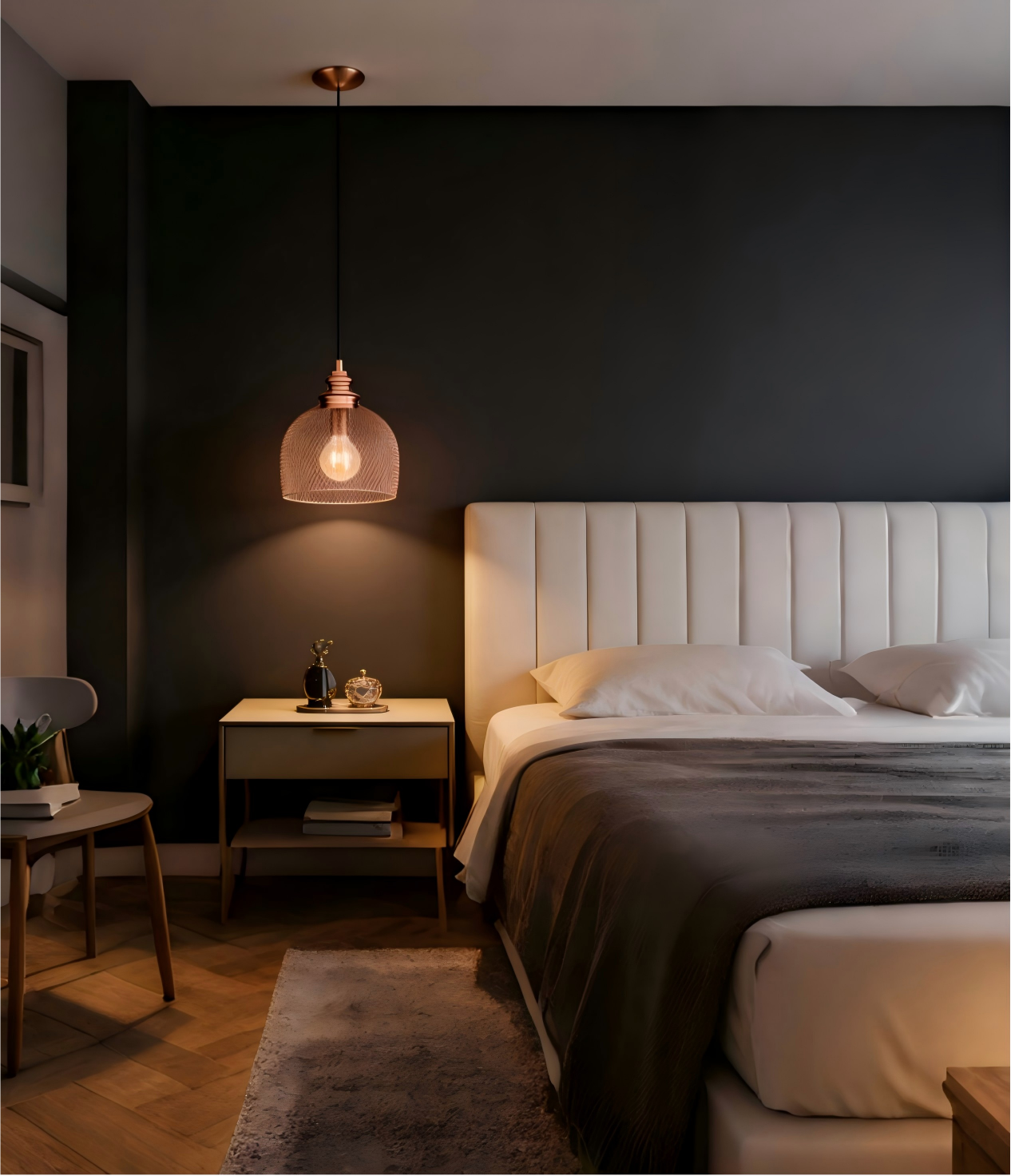 Copper Steel & Glass Pendant Light - Image 1