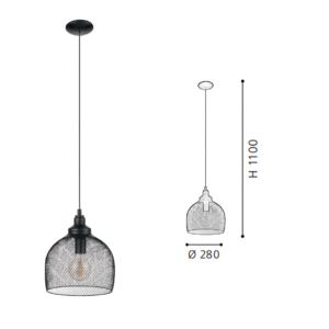 Copper Steel & Glass Pendant Light - Image 2