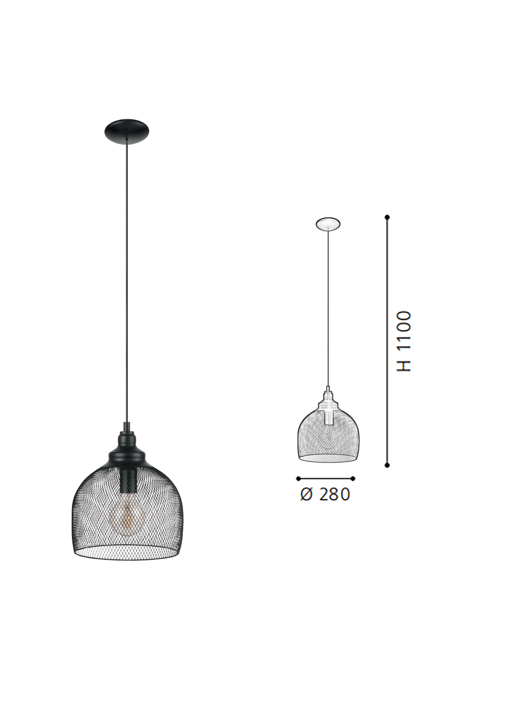 Copper Steel & Glass Pendant Light - Image 2