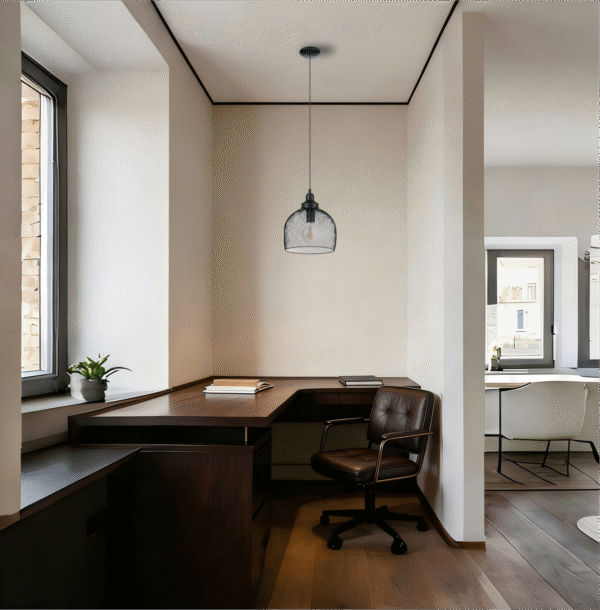 Copper Steel & Glass Pendant Light