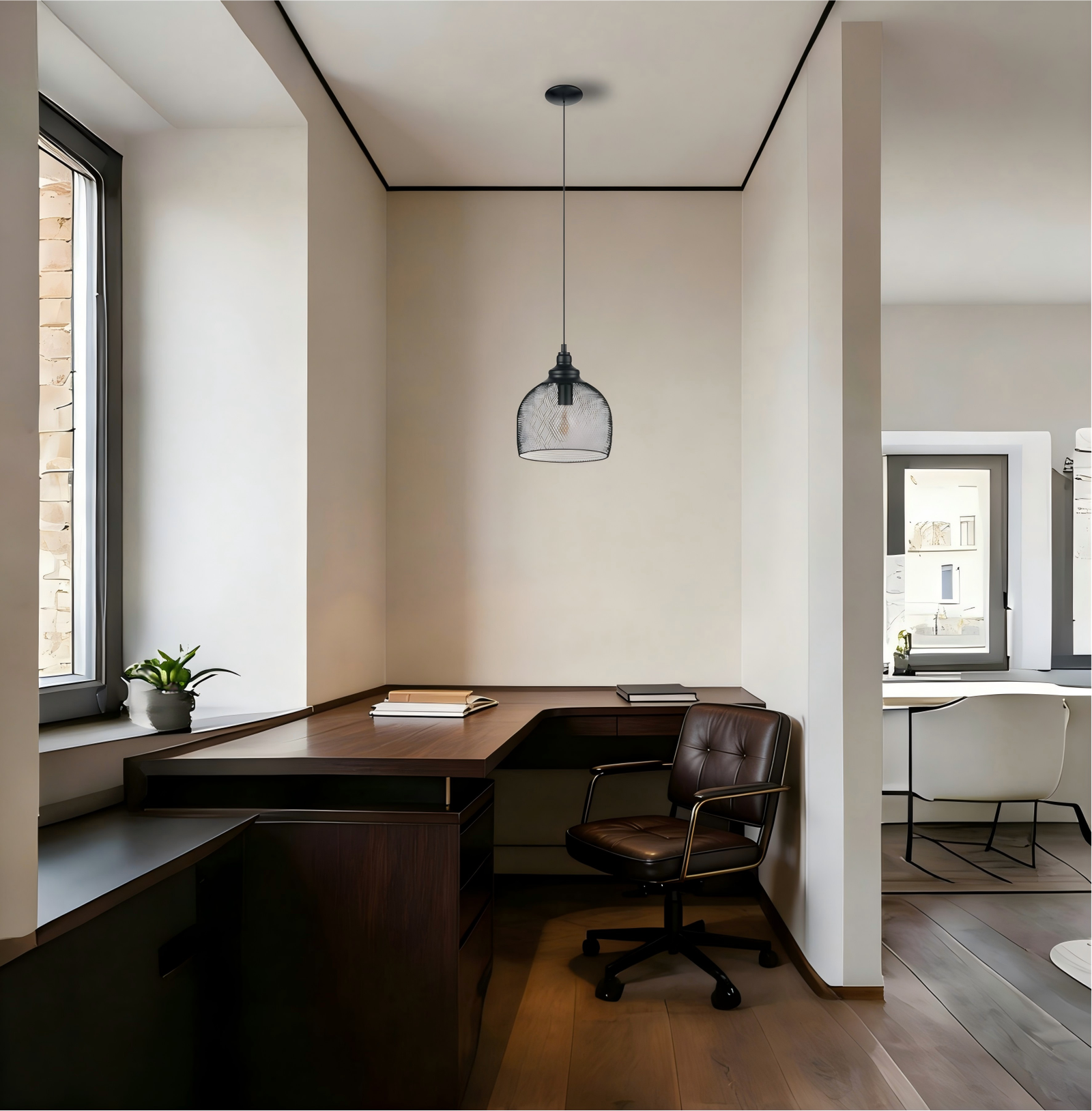 Copper Steel & Glass Pendant Light - Image 1