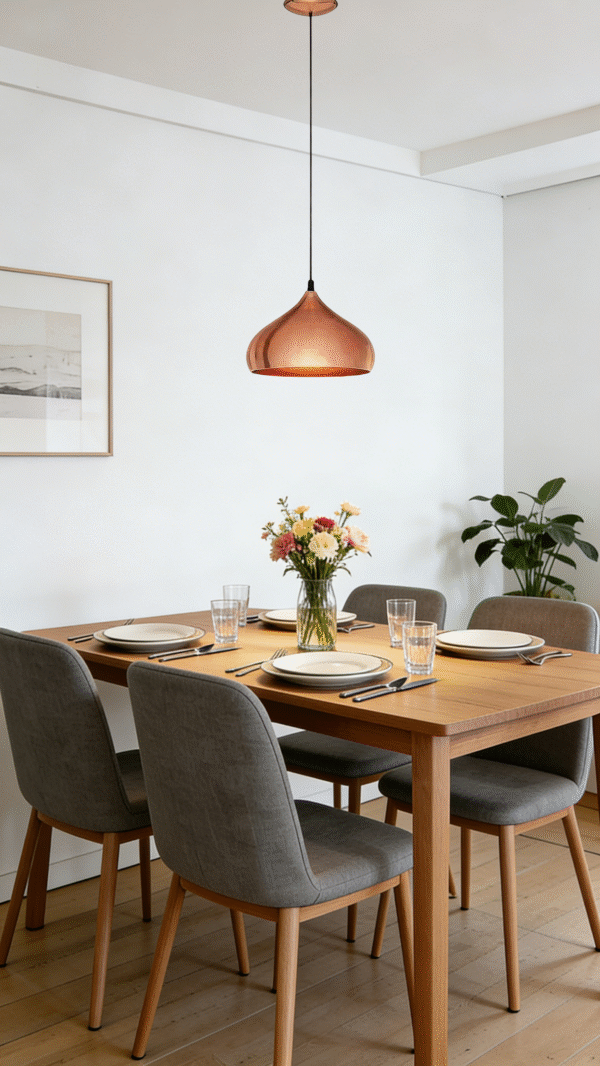 Copper Steel Pendant Light