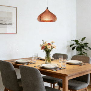 Copper Steel Pendant Light