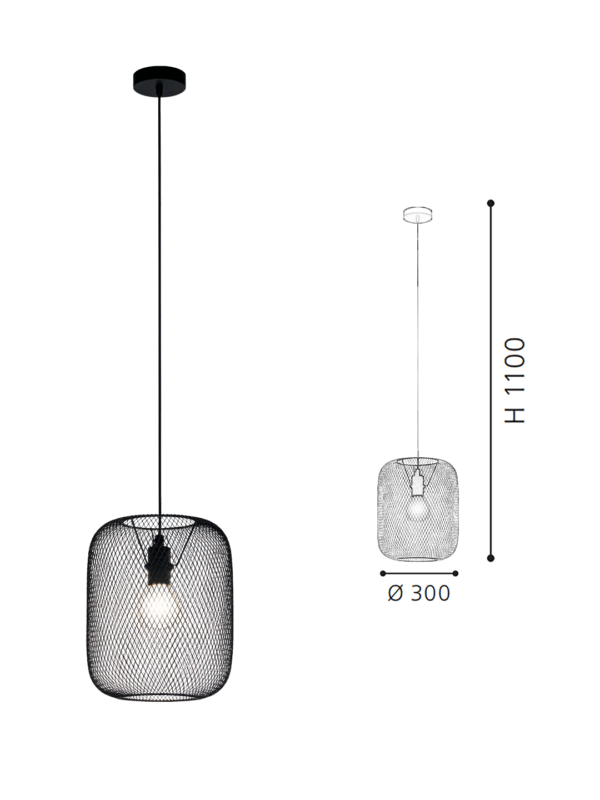 Black Steel Pendant Light