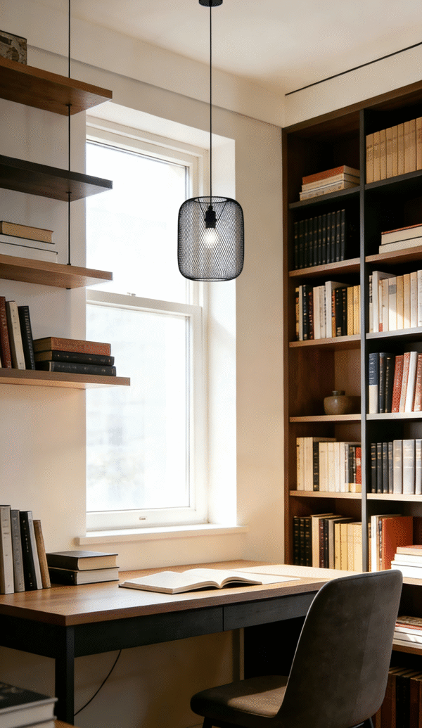 Black Steel Pendant Light