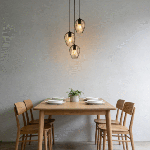 Black Steel Cluster Pendant Light