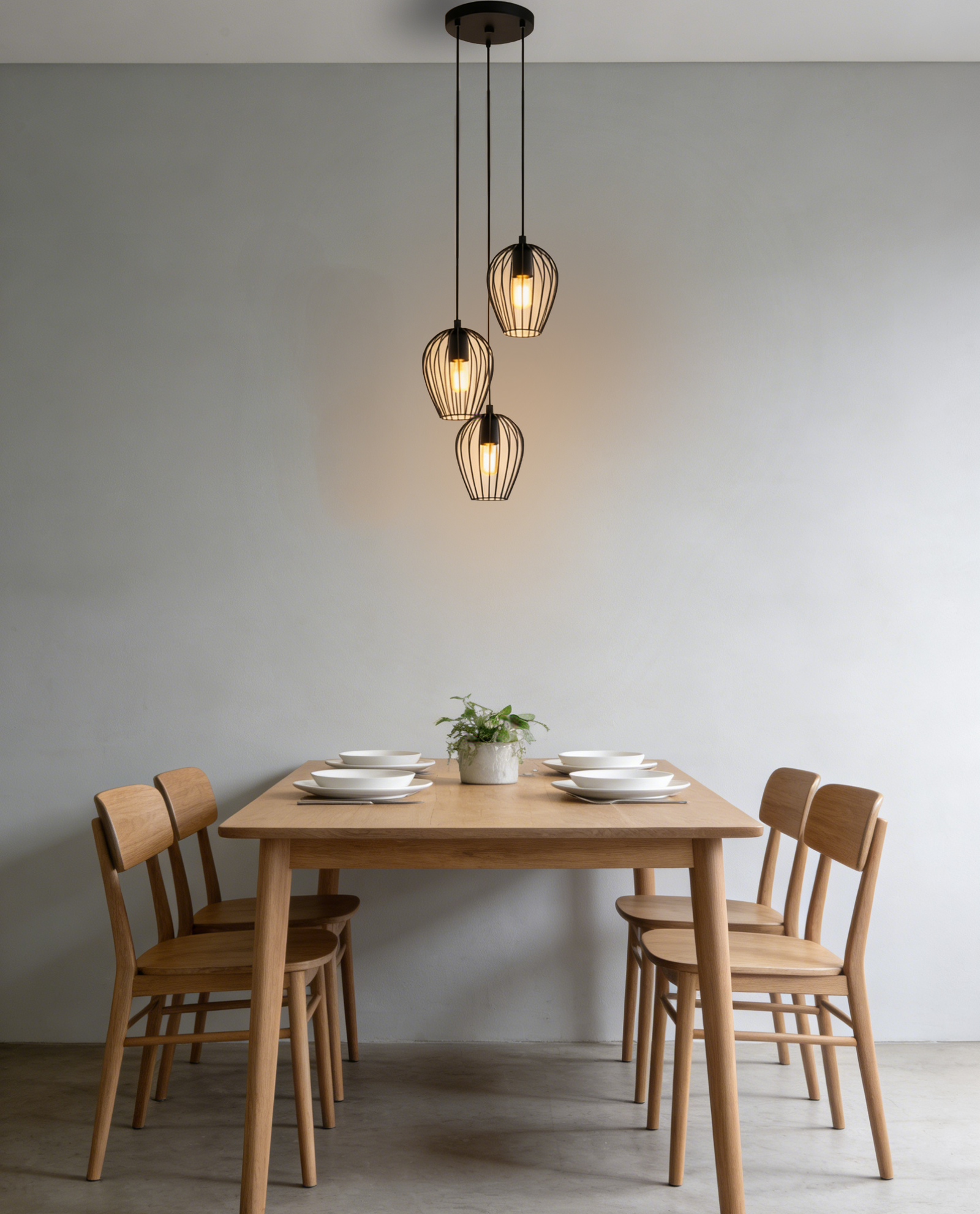 Black Steel Cluster Pendant Light - Image 1
