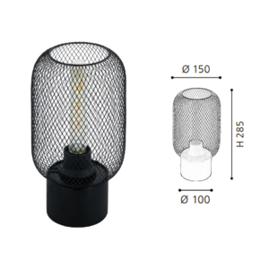 Black Steel Table Light - Image 2