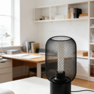 Black Steel Table Light