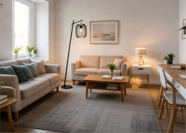 Black Steel Floor Light