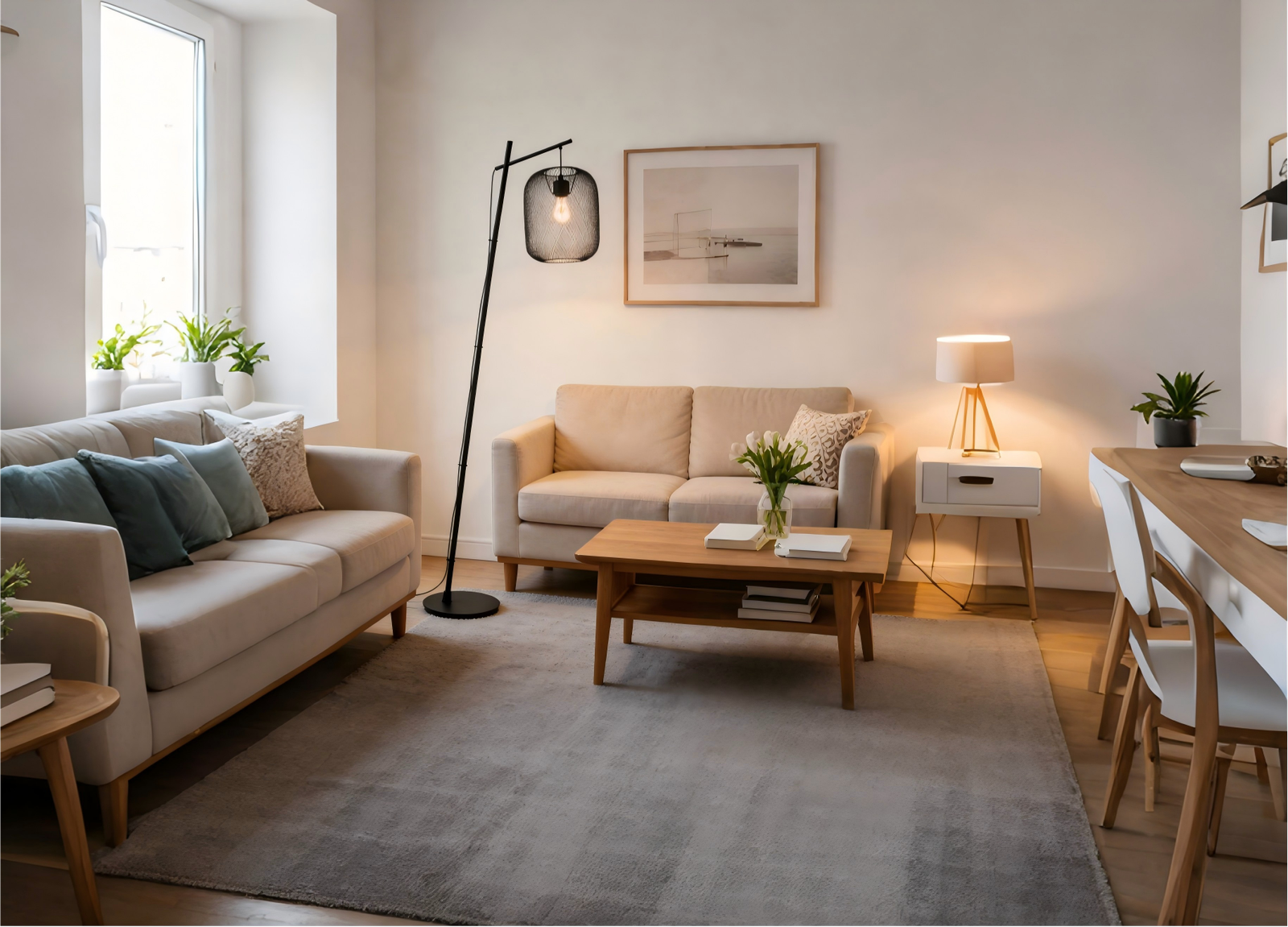 Black Steel Floor Light - Image 1