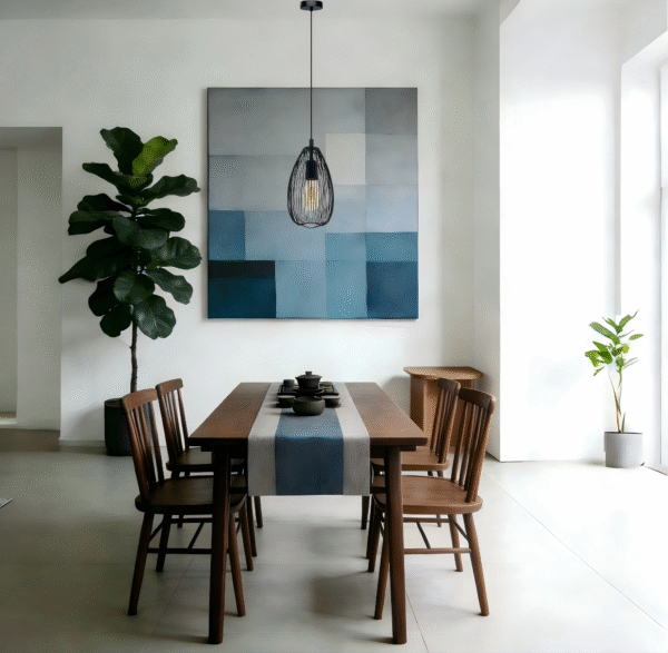 Black Steel & Glass Pendant Light